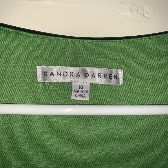 Sandra Darren blue & green dress women’s size 10 - Picture 5 of 10